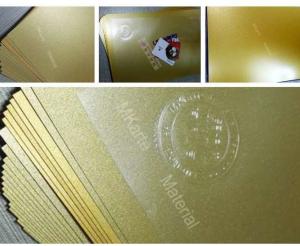 China Gold Color Digital Printing PVC Sheets For Plastic Card Lamination factory