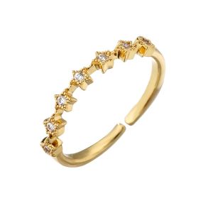 China Opening Gold Plated Womens Rings 24k Gold Promise Rings Customize on sale