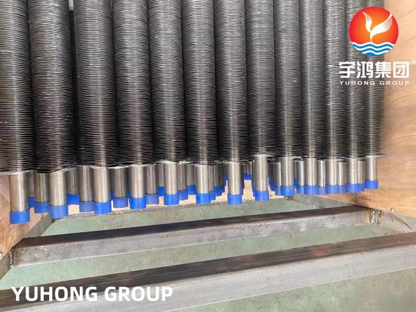 Monel 400 Embedded G Fin Tube , Base Tube ASME SB163 NO4400, Fin Material Al