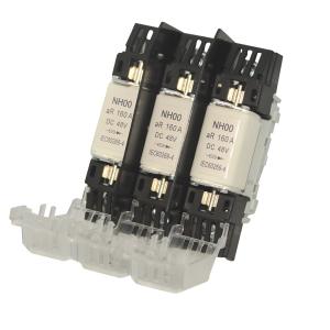 China NH00 copper low voltage 160 amp 3P polyester knife blade fuse factory