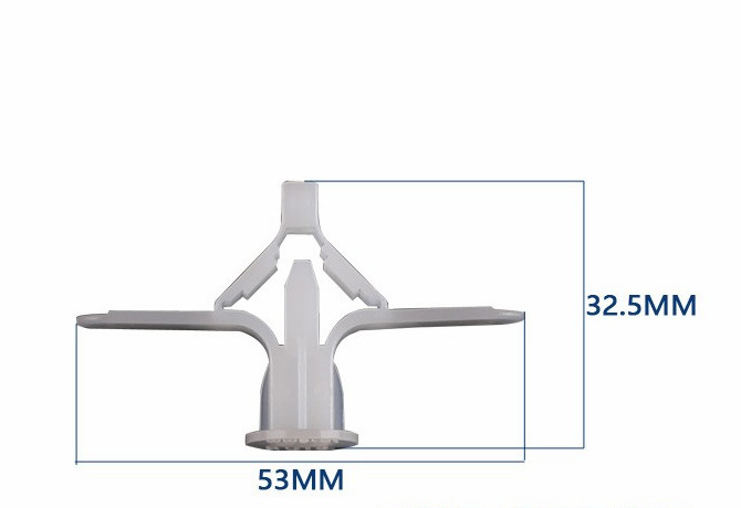 House Decoration White Plastic Wall Anchors 10x32mm Aircraft Type Shock Resisting