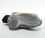 Eco - Friendly Pet Grooming Glove PVC And Mesh Cloth Material Easy Cleaning