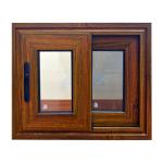 Anodizing Cozy Window Aluminium Sliding Brown Aluminium Frame Fixed Glass Panel