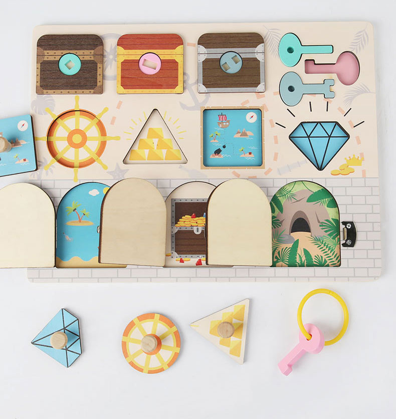 Montessori Lock Opening Busy Board Fine Movement Hand Eye Coordination for Children