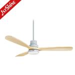 Wooden Ceiling Fan with Brushed Nickel Motor 5 Speed Remote Control and 52"