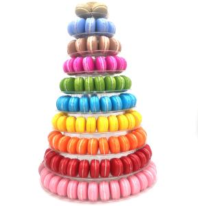 China Retail online order 10 tier macaron tower stand for display with Acrylic base factory
