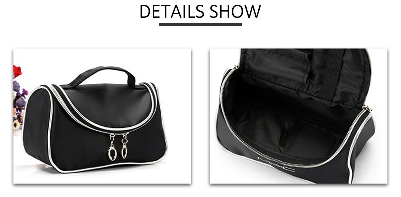 Water Resistant Zipper Polyester Makeup Bag For Travel