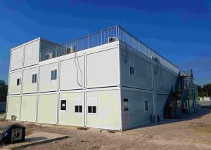 China Three Stories Living Container House , White Container House With External Stairs factory