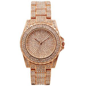 China 3bar Waterproof Alloy Quartz Watch 38mm Luxury Diamond British factory