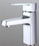 Square Basin Faucets with Ceramic Cartridge , Single Hole Deck Mounted Bathtub