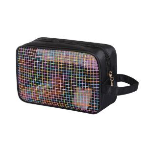 China Travel Zipper Washing Mesh Polyester Cosmetic Bag factory