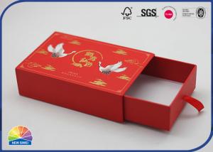 China Matchbox Style Paper Boxes Drawer Paper Box EVA Foam Tray Insert With Ribborn factory