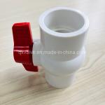 Water Irrigation PVC DIN ANSI Plastic Compact Ball Valve Channel Straight