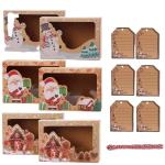 Empty Single Wall Cardboard Kraft Festival Gift Boxes Christmas Cookie Candy