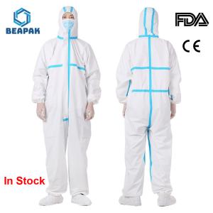 China White Surgical Disposable Protective Coverall Nonwoven Microporous Film factory
