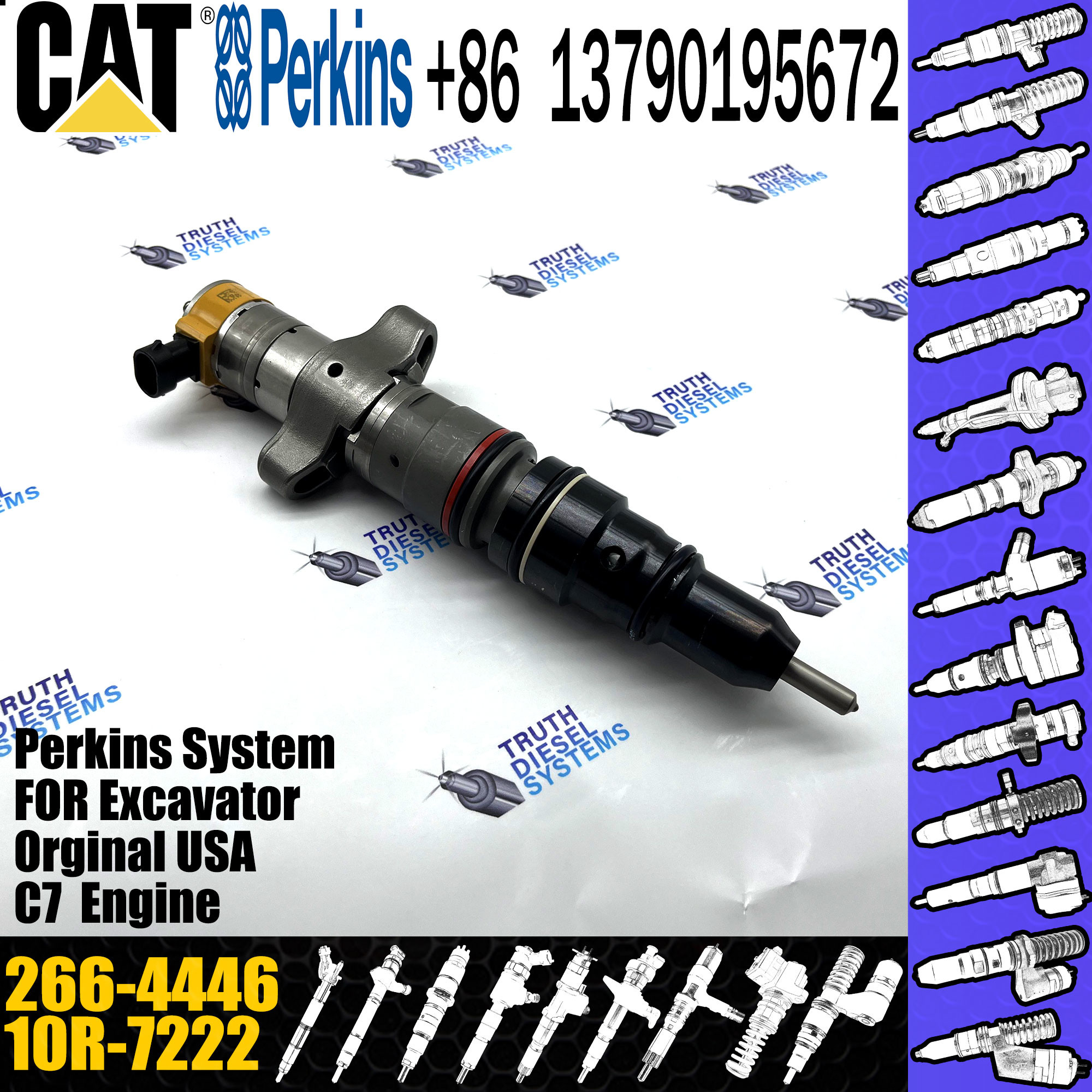 Engine C9 fuel pump injector diesel 254-4340 557-7633 328-2576 10R-7222 387-9432 266-4446