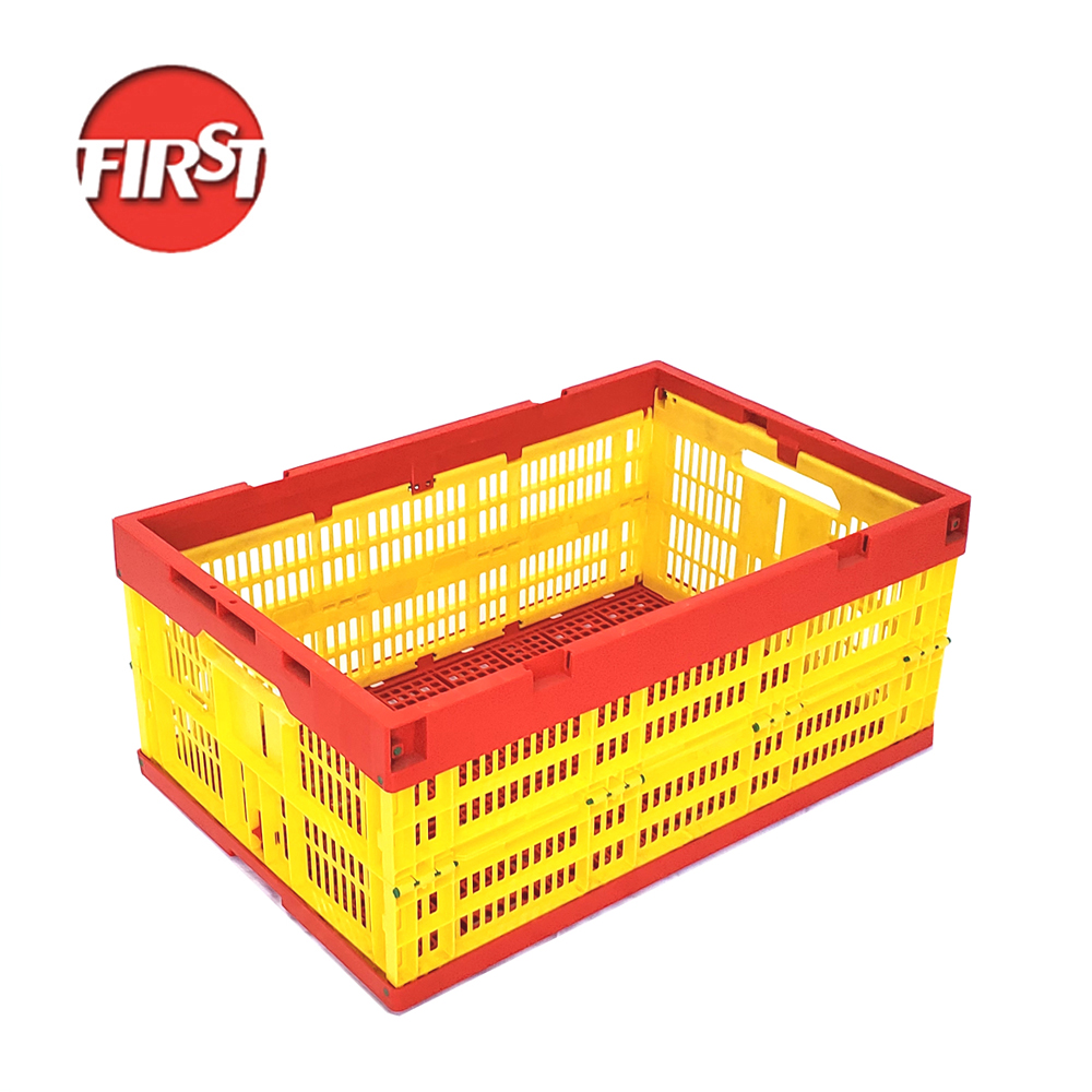 48L Volume Agricultural Plastic Crates Collapsible and Stackable for Convenience