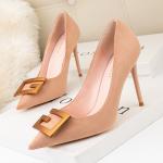 121-7 Korean Version Of All-Match Professional Women'S Shoes Stiletto Suede