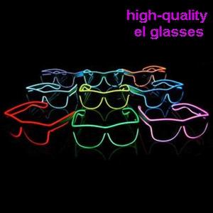 China party decoration light up el glasses/ led glasses/ imitation glasses factory