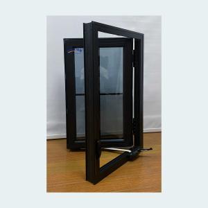 China Drain Hole Aluminum Glass Windows Water Prevention Aluminum Storm Windows Surface Mounting factory
