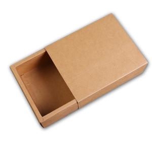 China Recyclable Kraft Paper Gift Box With Drawer factory