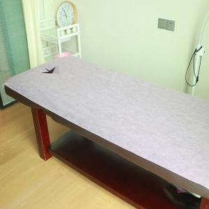 China Pp Spunbond Non Woven Bed Sheet Massage Table Cover 80 X 180cm With Facial Hole factory