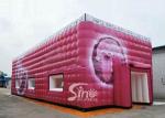 10x7 meters big red pvc inflatable cube tent with logo completely digital