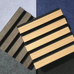 China Soundproof MDF Akupanel Wood Slatted Wall Acoustic Felt Panels factory