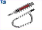 Metal Carabiner 2GB USB Drive Logo Printing Easy to Carry with