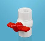 32mm X 32mm Slip Ends Two Way PVC Ball Valve White Red for High Pressure