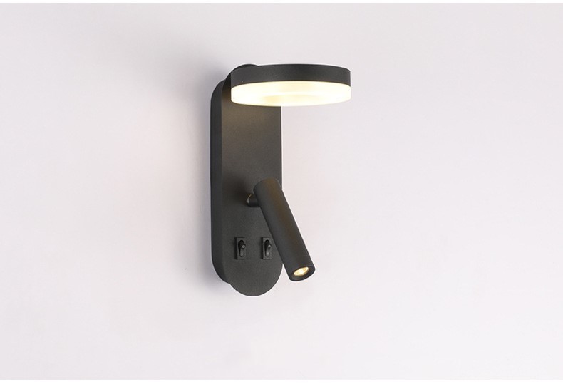 Reading Wall Lamp acrylic ball Bedside Wall Sconce double switches reading lamp Hotel Villa headboard wall light