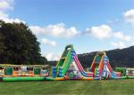Funny Outdoor Inflatable Obstacle Course Cartoon Multicolor Long Service Life