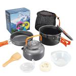 Factory TOP Seller Outdoor Camping Cookware Mess Kit Portable Picnic Pot Pan