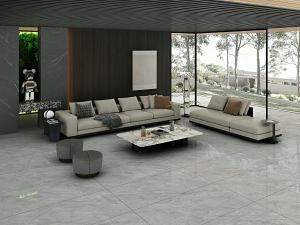 China Gray Stunning Retro Outside Wall 900x1800x9mm Glazed Polished Porcelain Tile ISO9001 For Decoration And Design factory