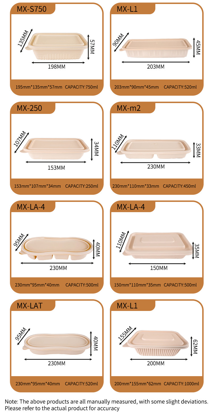 Customized Logo Printed Cornstarch Tableware Including Plates Bowls Tray