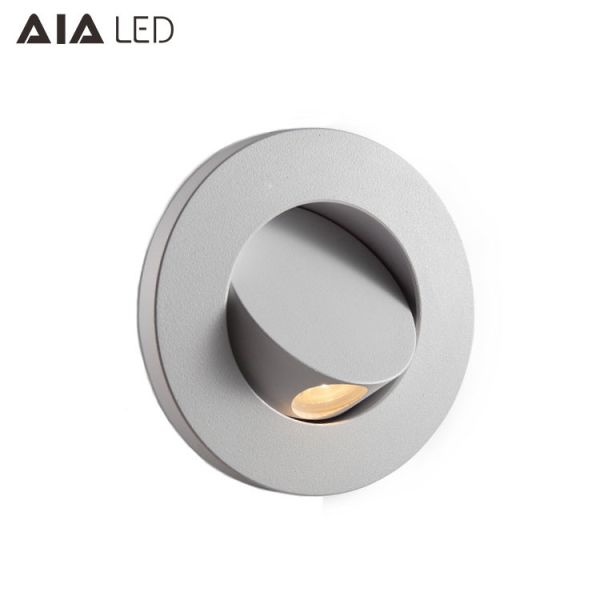Modern Simple Design Circular Led Wall Light 3W COB Aluminum Recess Mounted Wall Lamp For Home Villa Hotel Sconces Light