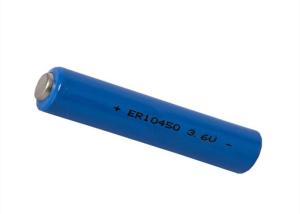 China Cyclindrical ER10450 3.6 Volt AAA Li SOCl2 Battery For No.7 Smoke Sensor factory