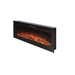 Household Linear Fireplace with Overheating Protection and Decorative Artificial