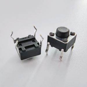 6*6 Tact Switch 4 Pin Copper Foot Copper Cover Vertical DIP Type For Remote