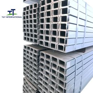 China S235 S355 SS400 U Profile Steel Channel ASTM A36 Q235 Q345 Lightweight factory