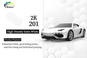 China High Glossy 2K High density Extra White Top Acrylic Colorful Car Refinish Automotive Paint factory