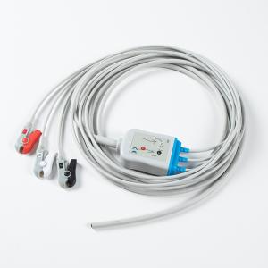 China ECG Parts 3 Lead AHA Grabber ECG Cable Assembly Durable Design 24 Months Shelf Life factory