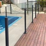 304 316 Stainless Steel Balustrade Posts , Stainless Steel Glass Railing Posts