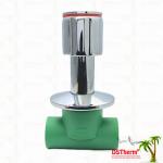 Ppr Chrome Plated Stop Valve With Anti-slip Handle Low Maintenance 20-32mm