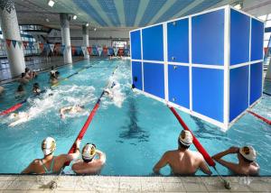 China Meeting Swimming Pool Heat Pump Heater Integrated Dehumidification , Heating Water And Fresh Air factory