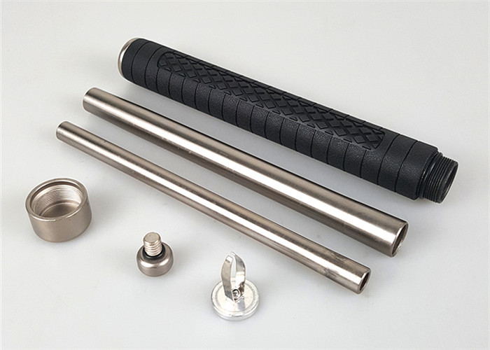 Alloy Steel Police Truncheon Telescopic Baton Anti-Riot Control Three-Knot Short Stick