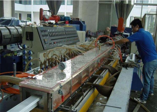Double Screw Plastic Profile Extrusion Line / Wpc Profile Extrusion Machine