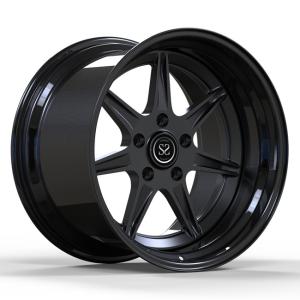 China 20inch 2 Piece Forged Step Big Lip Rims Wheels Gloss Matte Black For Porsche Cayman factory