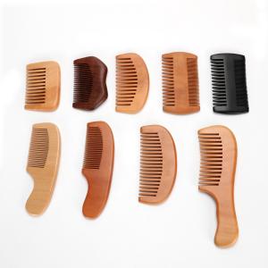 China Natural Pear Wooden Hair Comb Hair Care Tools Double Sided Home Use factory