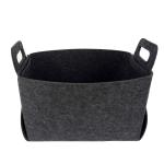 Dark Grey Reusable Felt Storage Basket Folding Bin 14*12*10inch